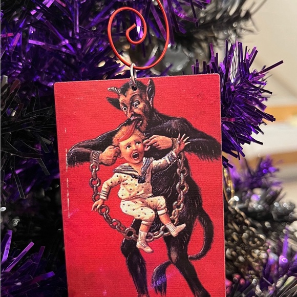 Krampus Ornament Set, Retro Krampus Postcard Greeting Holiday Ornament set - Picture 8 of 13